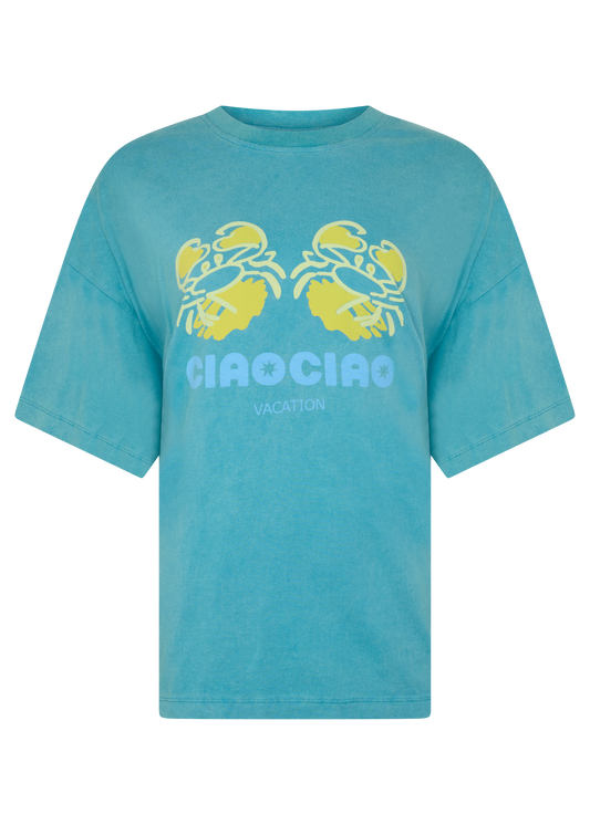 Crab Core Tee- Coastal Water Blue
