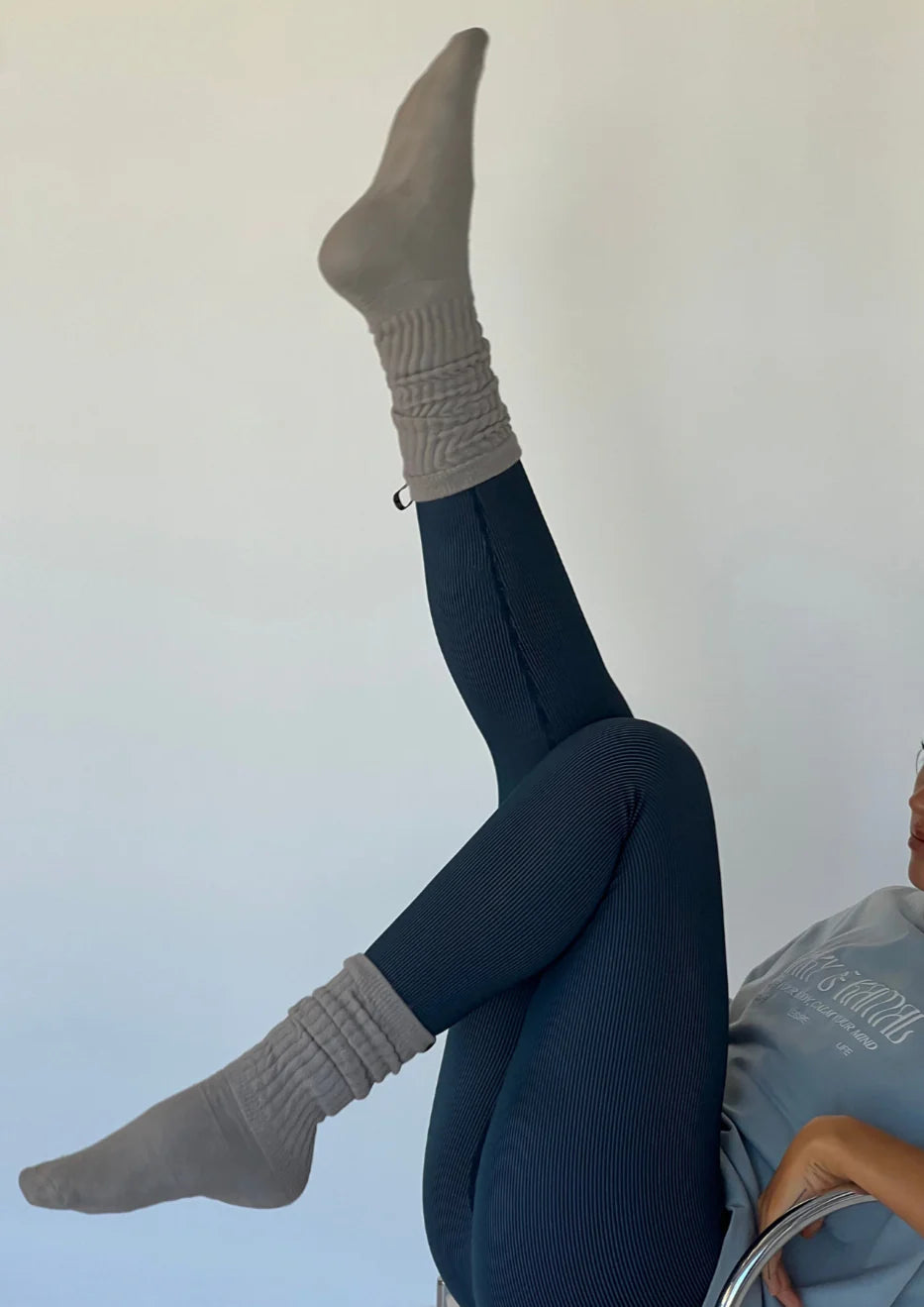 The Thick Slouchy Sock - Dove Grey