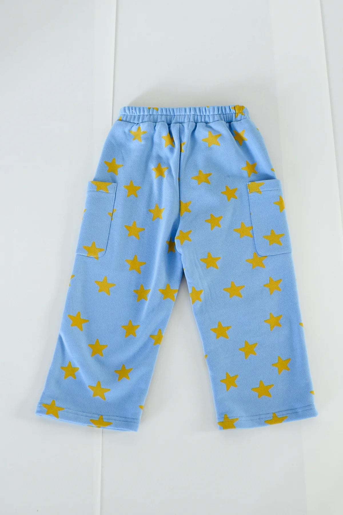 Holiday Pants- Blue & Mustard Stars