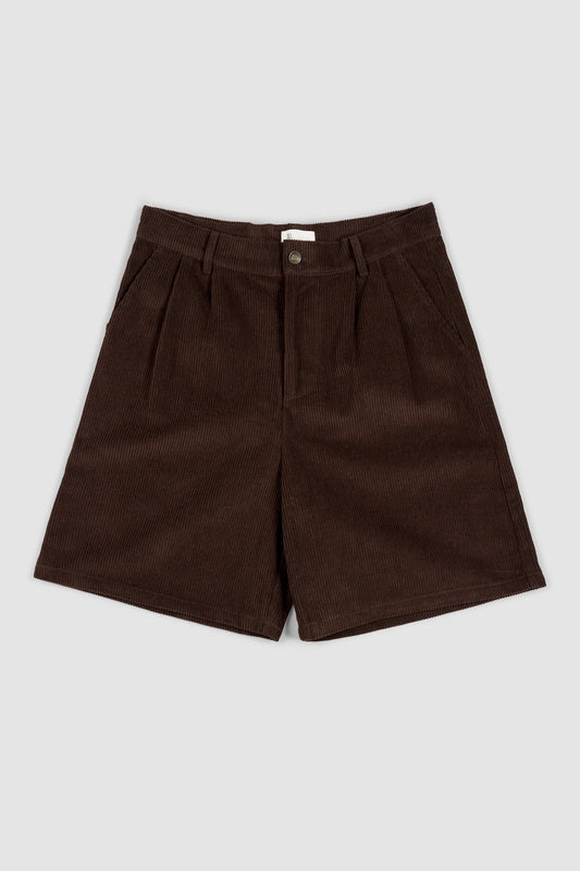 Pleated Short- Choc Cord