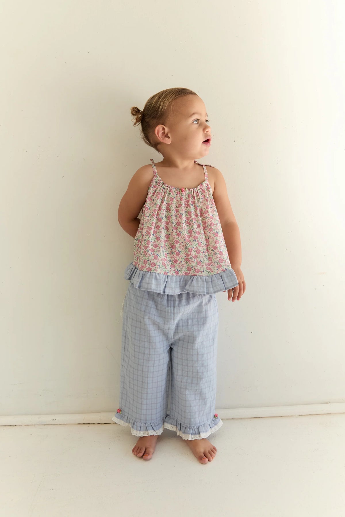 Dora Pant - Sky Gingham