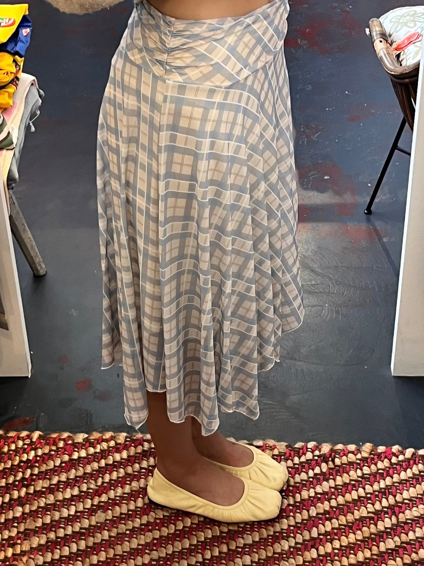 Du Soleil Mesh Tabi Midi skirt