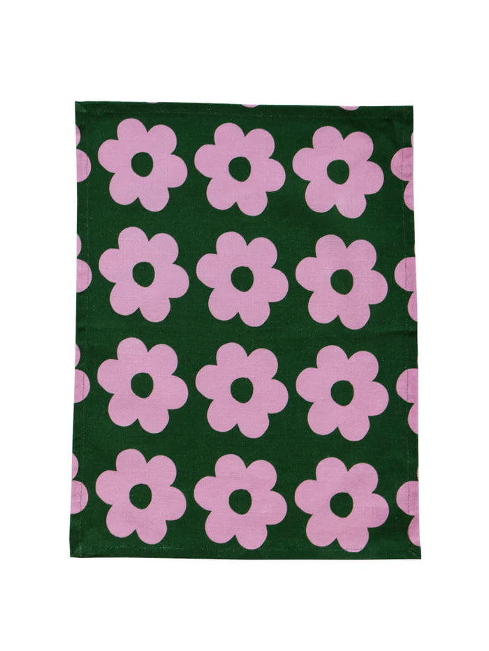 Flowerbed Tea Towel