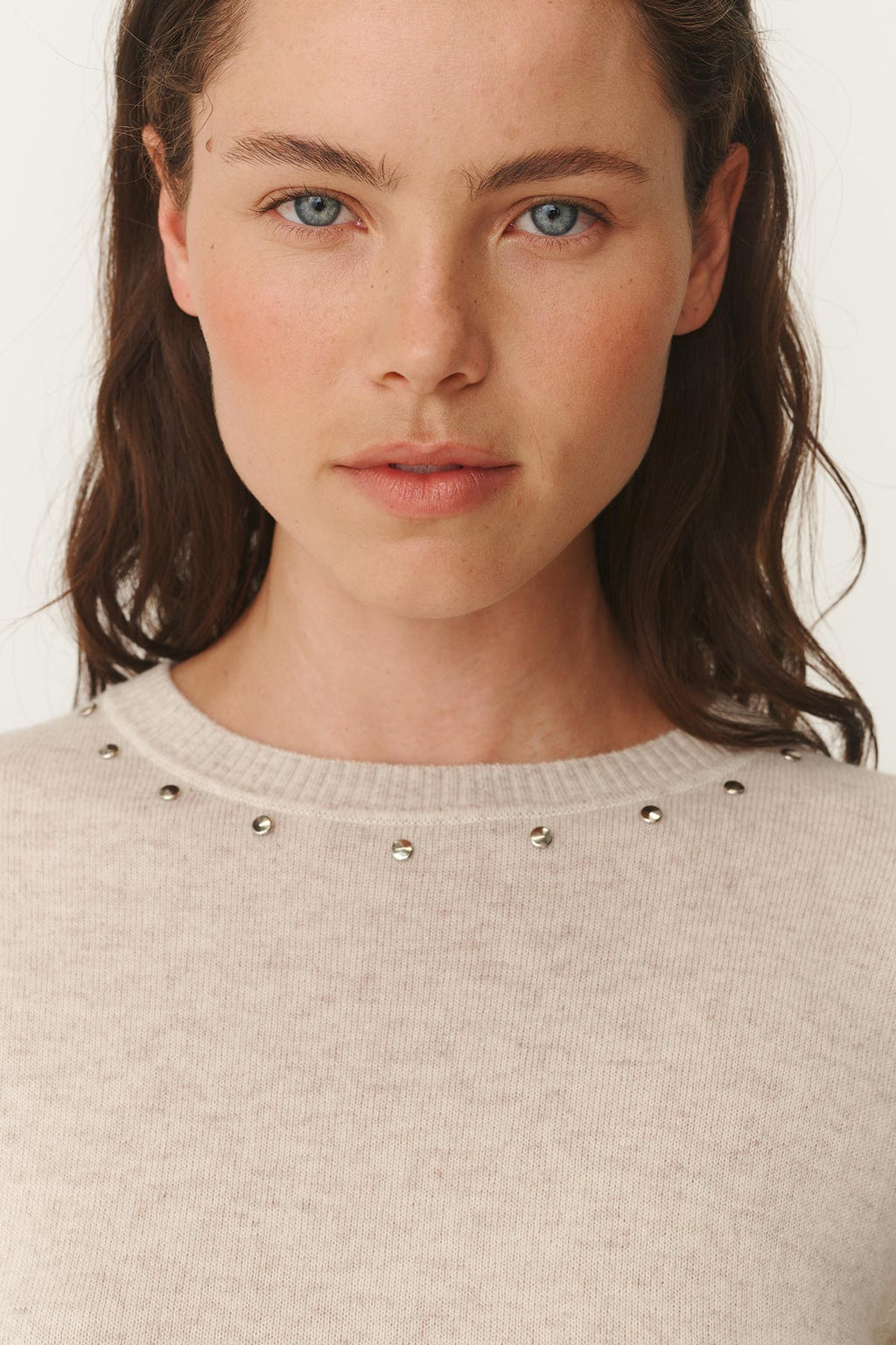 Emaline Stud Merino Knit Top