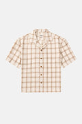 RELAXED CHECK SS SHIRT- NATURAL