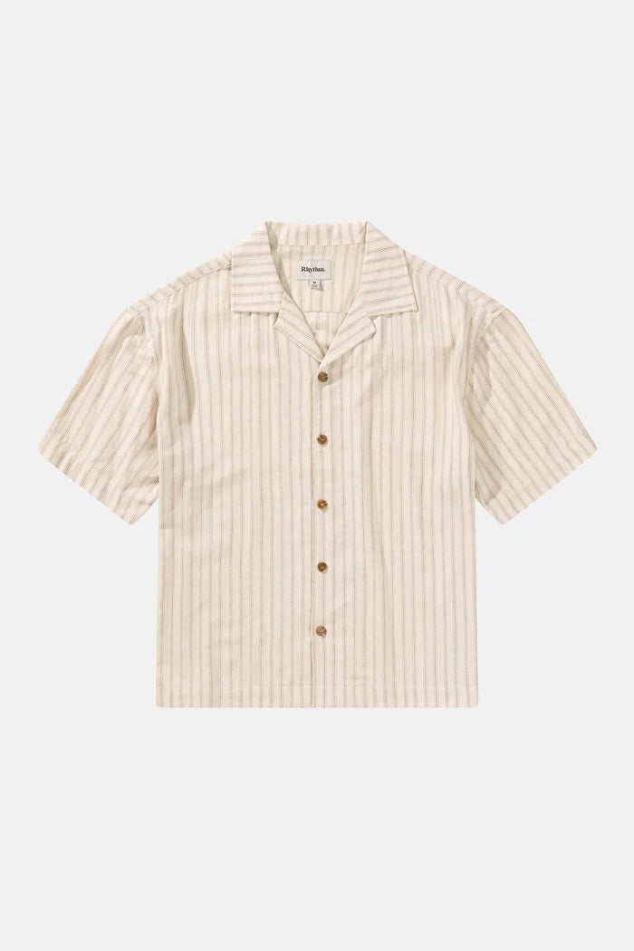 RELAXED STRIPE SS SHIRT- NATURAL