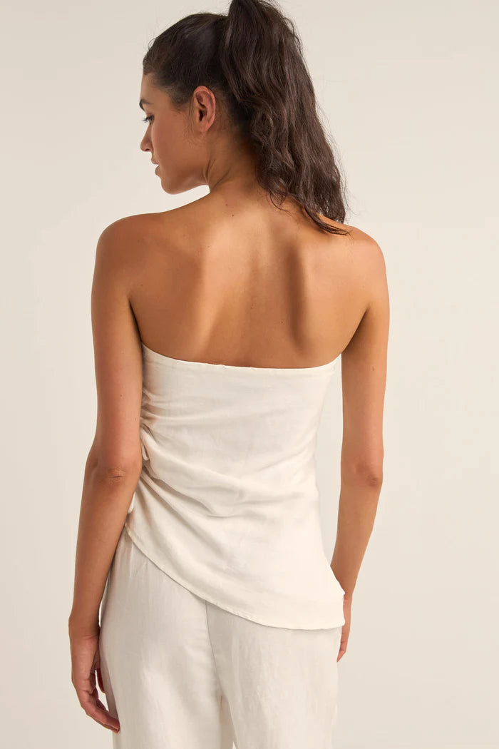 Frankie Strapless Top- White