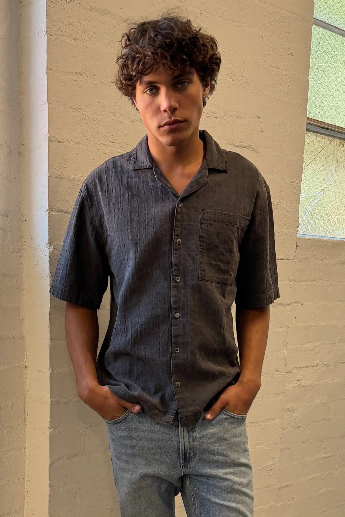 Signature Weave Bowler- Washed Black