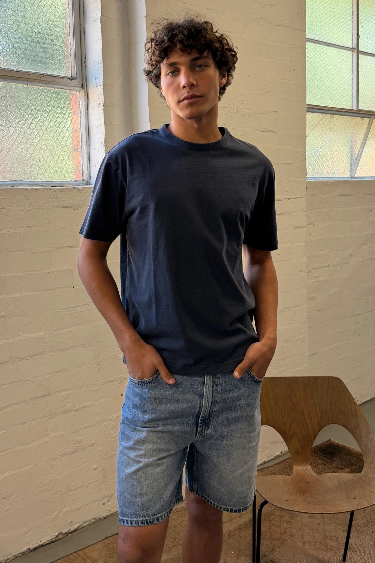 Core Tee- Steele Blue