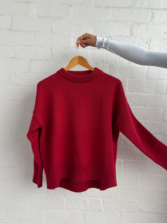 Wine Slouchy Jumper