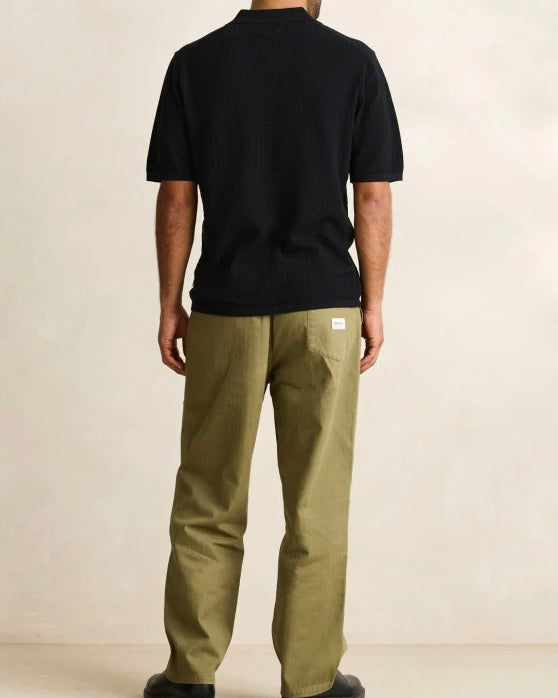 Textured Knit Whip Stitch Polo