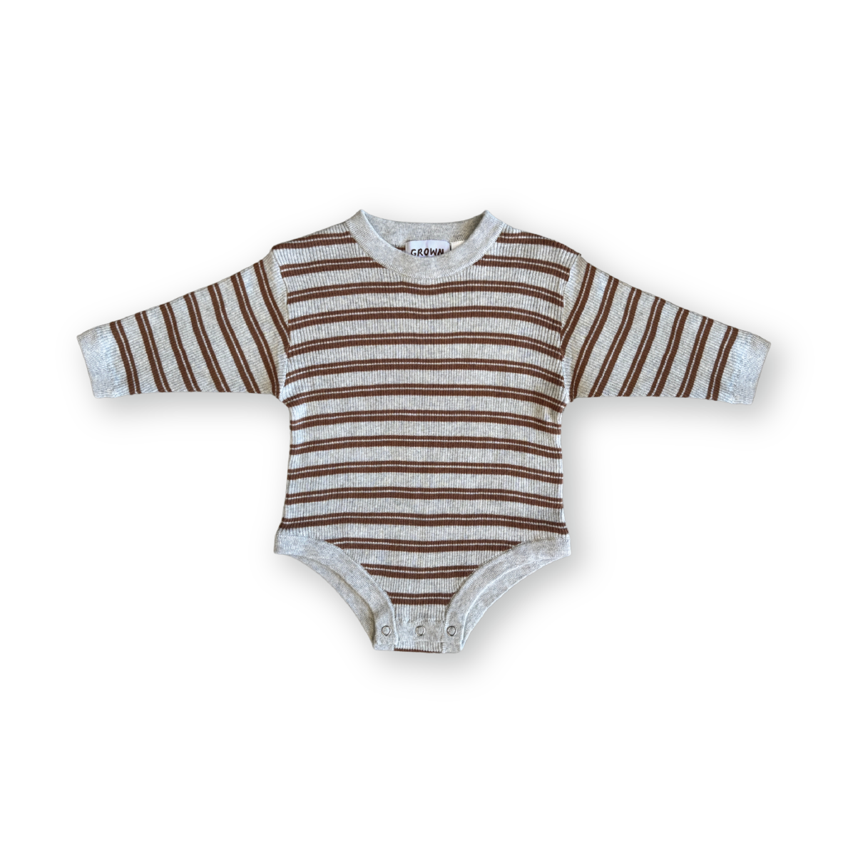 Organic Ribbed Stripe Knit Romper - Green