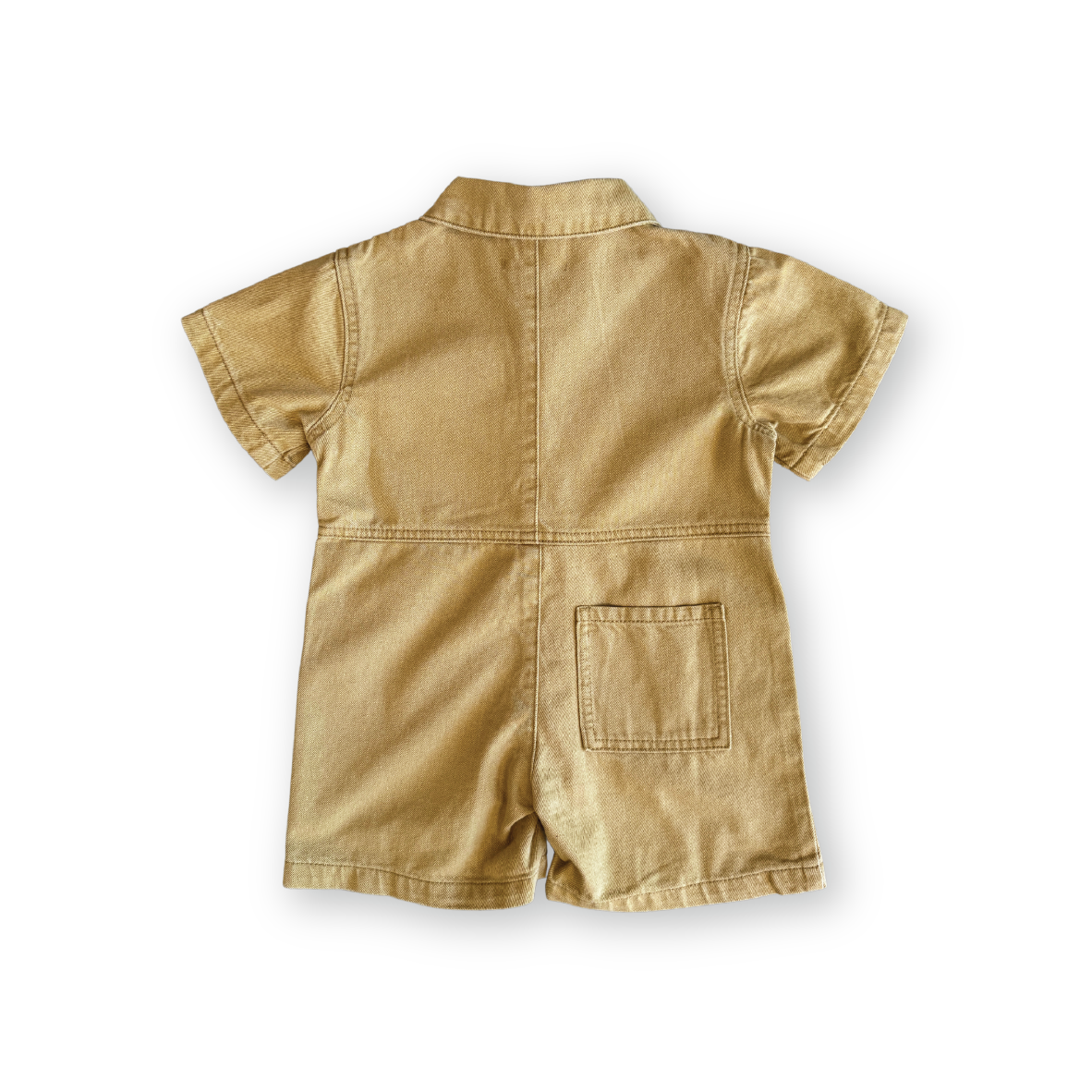 Organic Summer Short Boilersuit - Mustard