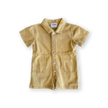 Organic Summer Short Boilersuit - Mustard