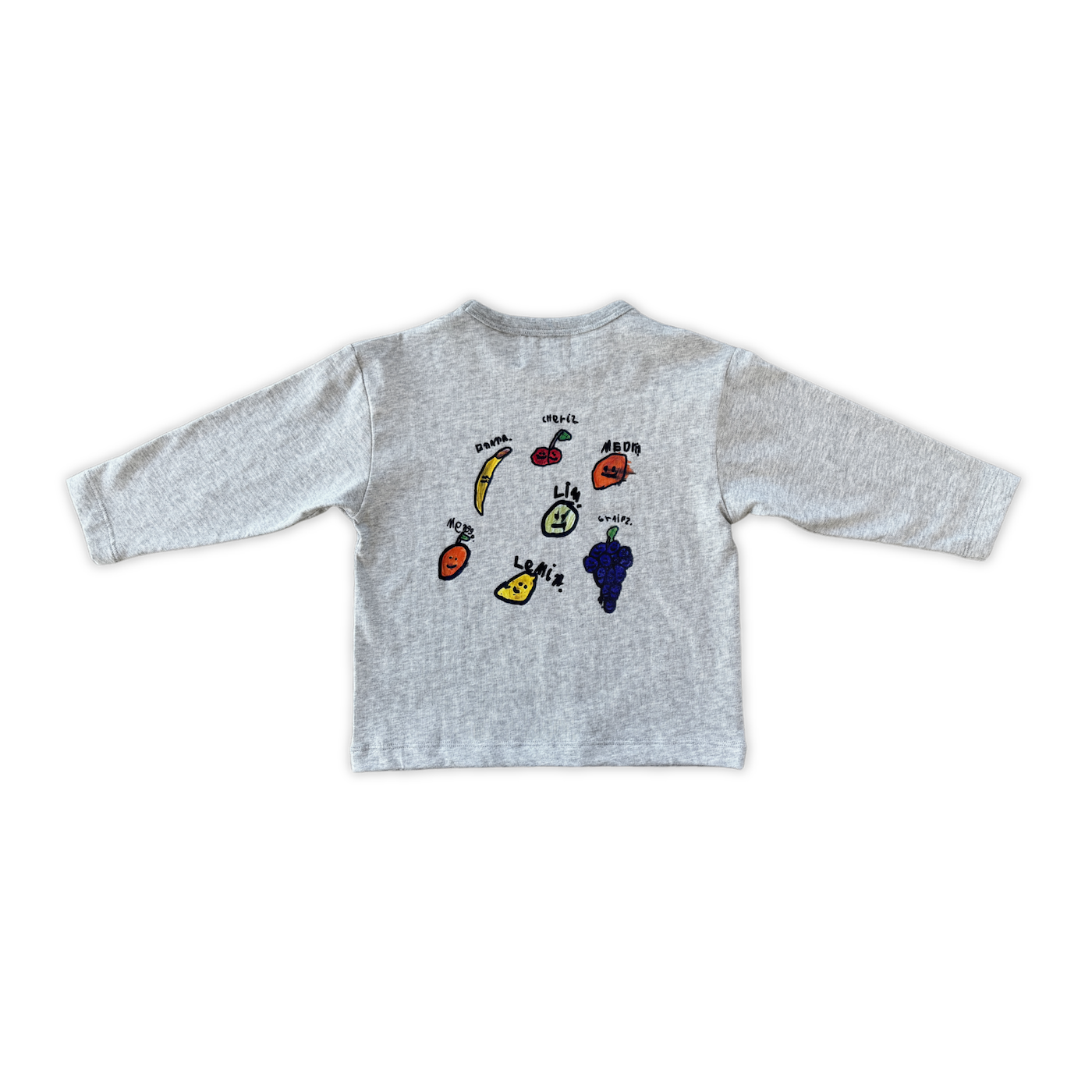 Organic Fruit Salad LS Tee - Grey Marle