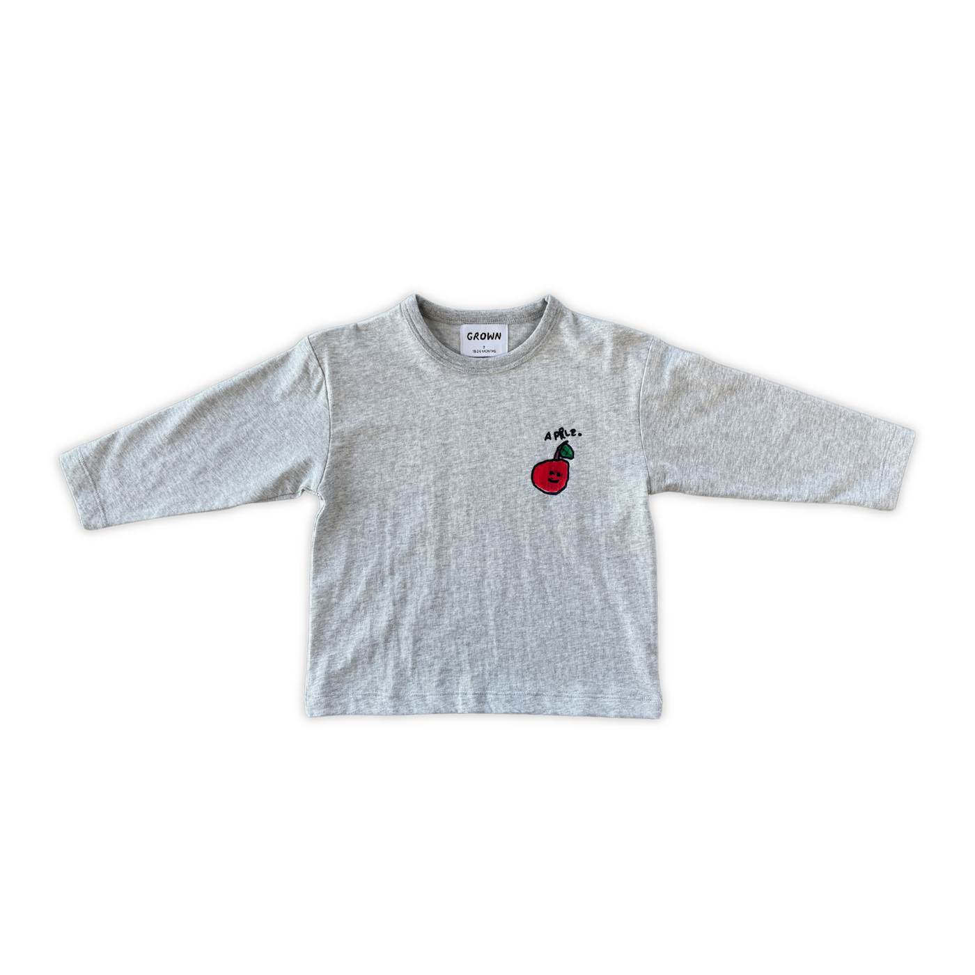 Organic Fruit Salad LS Tee - Grey Marle