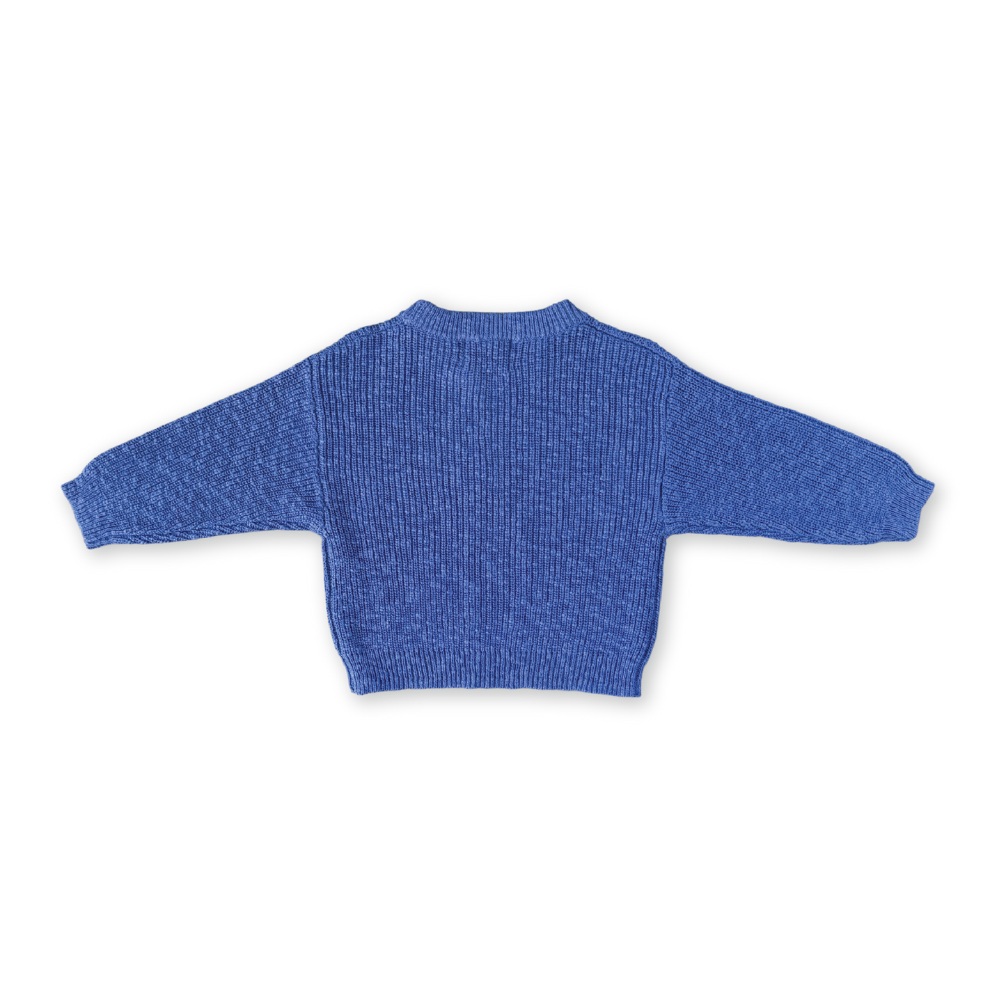 Textured Organic Knit Pull Over - Cobalt