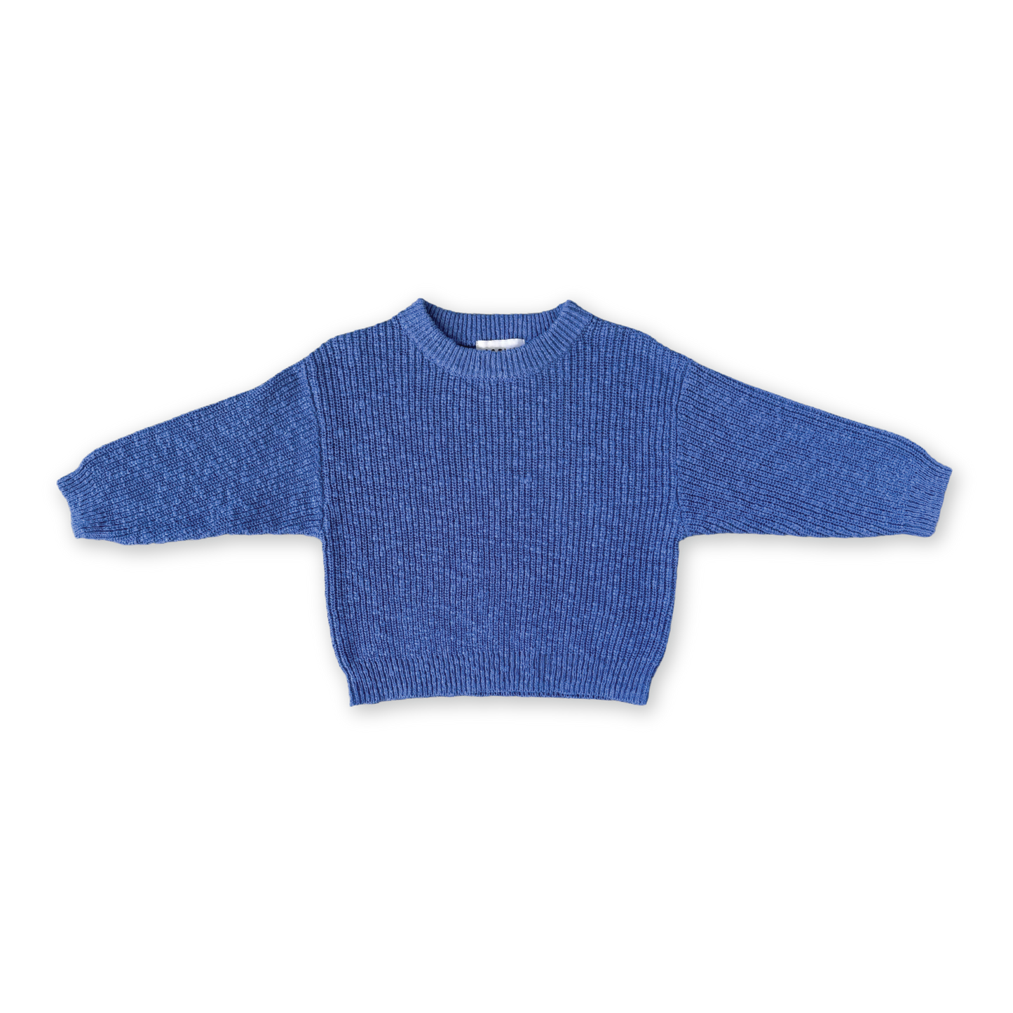 Textured Organic Knit Pull Over - Cobalt