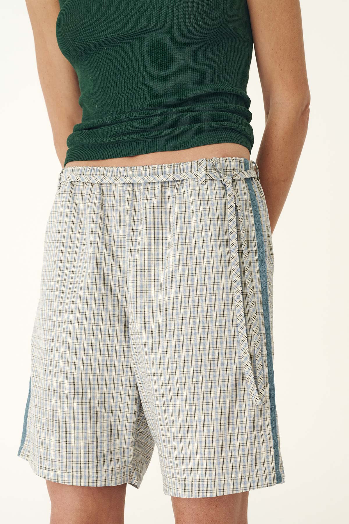 Gabe Lounge shorts- Blue Check