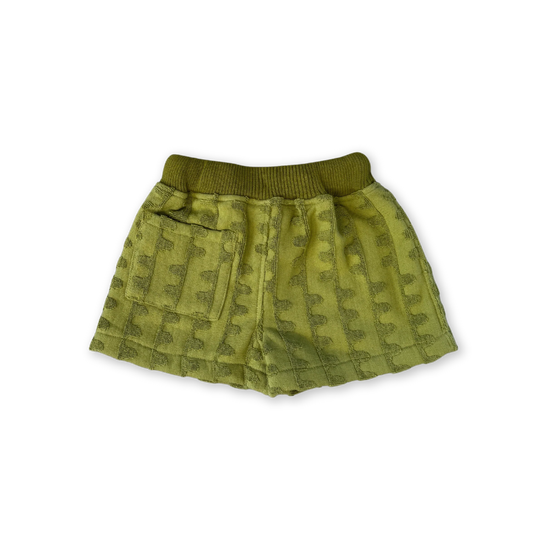 Terry Towelling Flow Shorts- Leaf
