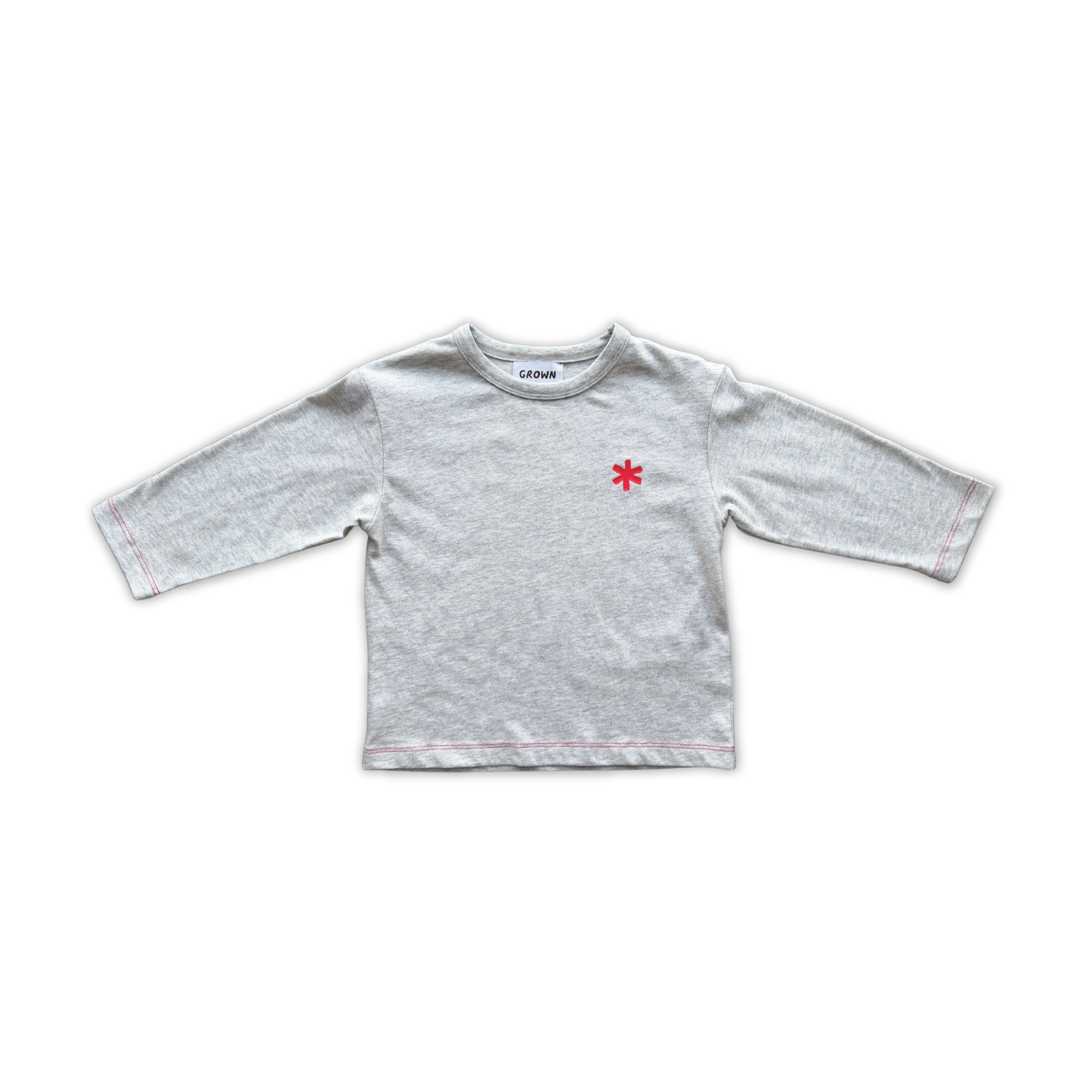 Organic Have A Nice Day LS Tee - Grey Marle