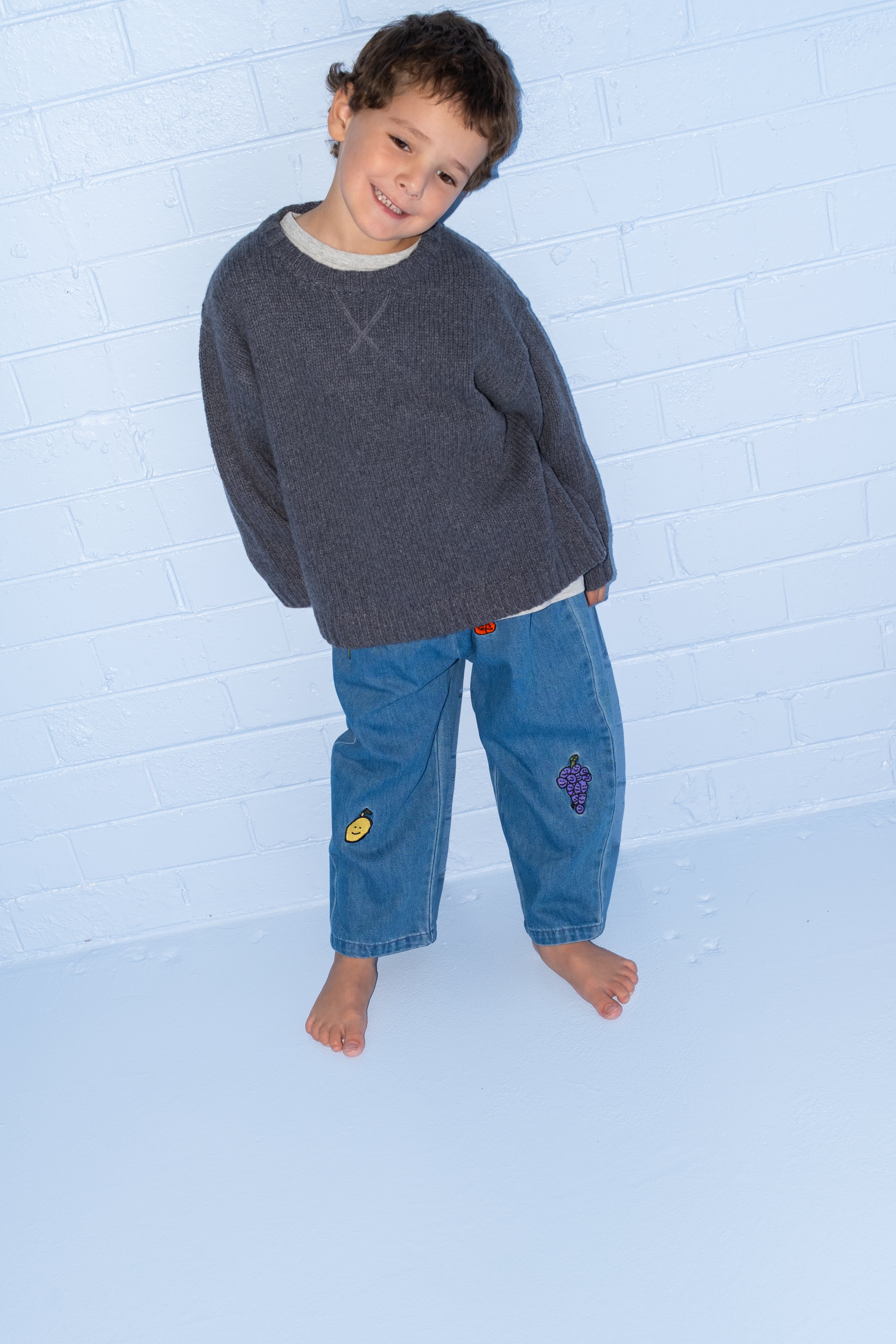 Organic Fruit Salad Denim Pants