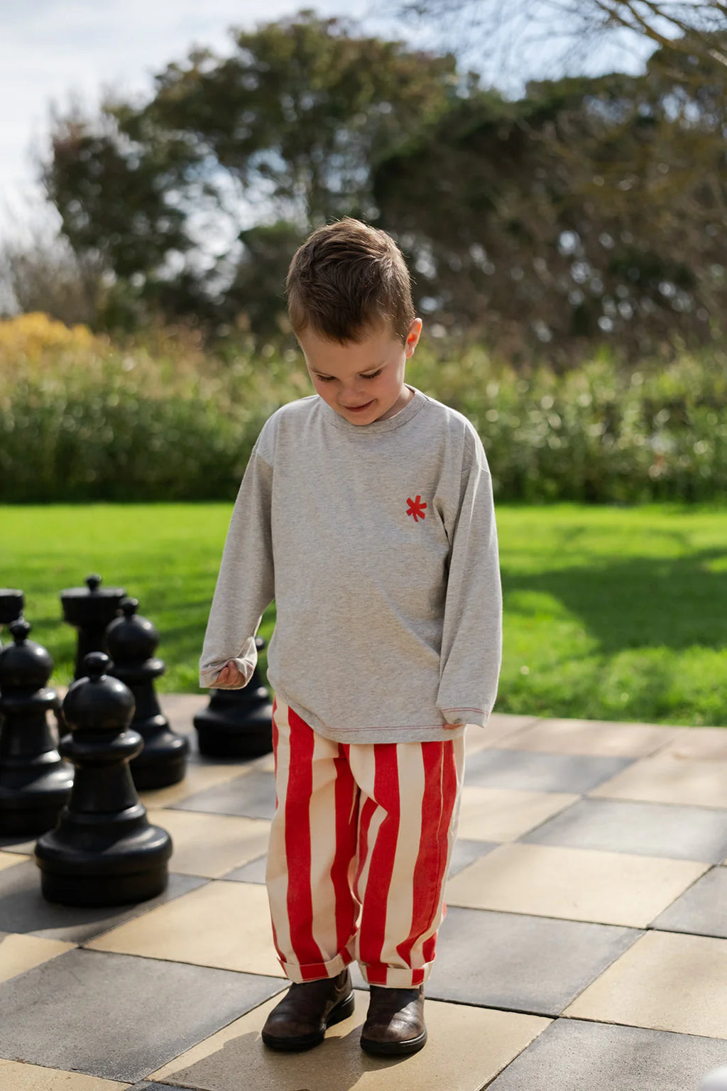 Organic Have A Nice Day LS Tee - Grey Marle
