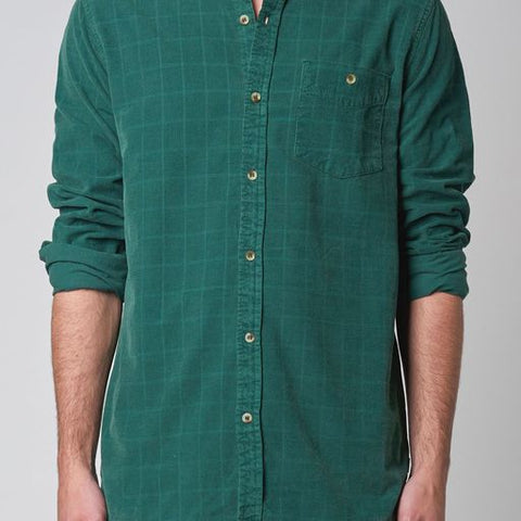 Men at Work Shirt - Tile Cord Green