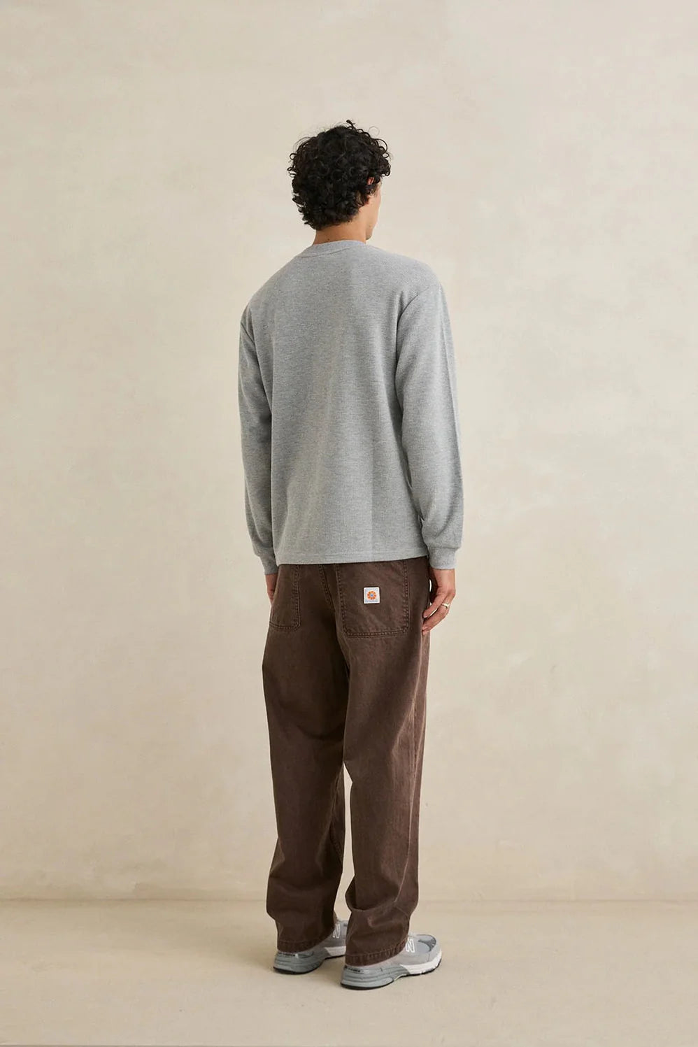 Vintage Pocket LS Waffle - Grey