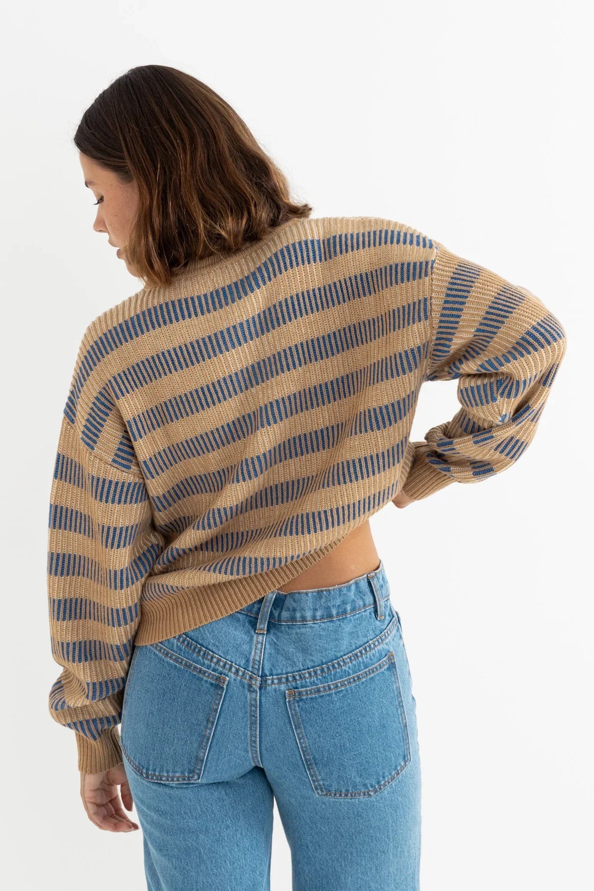 Estelle Quarter Zip Striped Knit