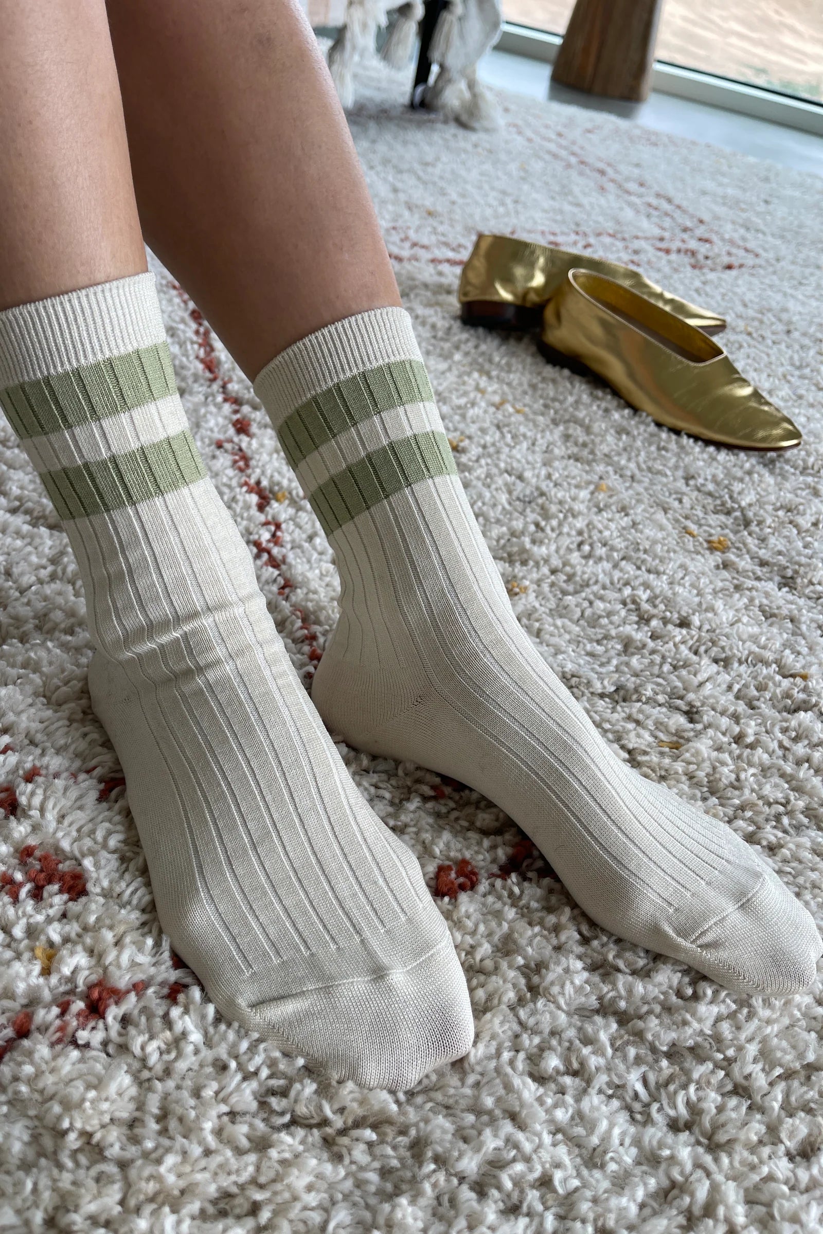 Her Varsity Socks- Guacamole