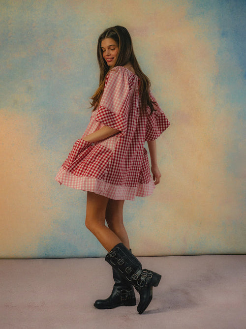 Bloom Check Dress