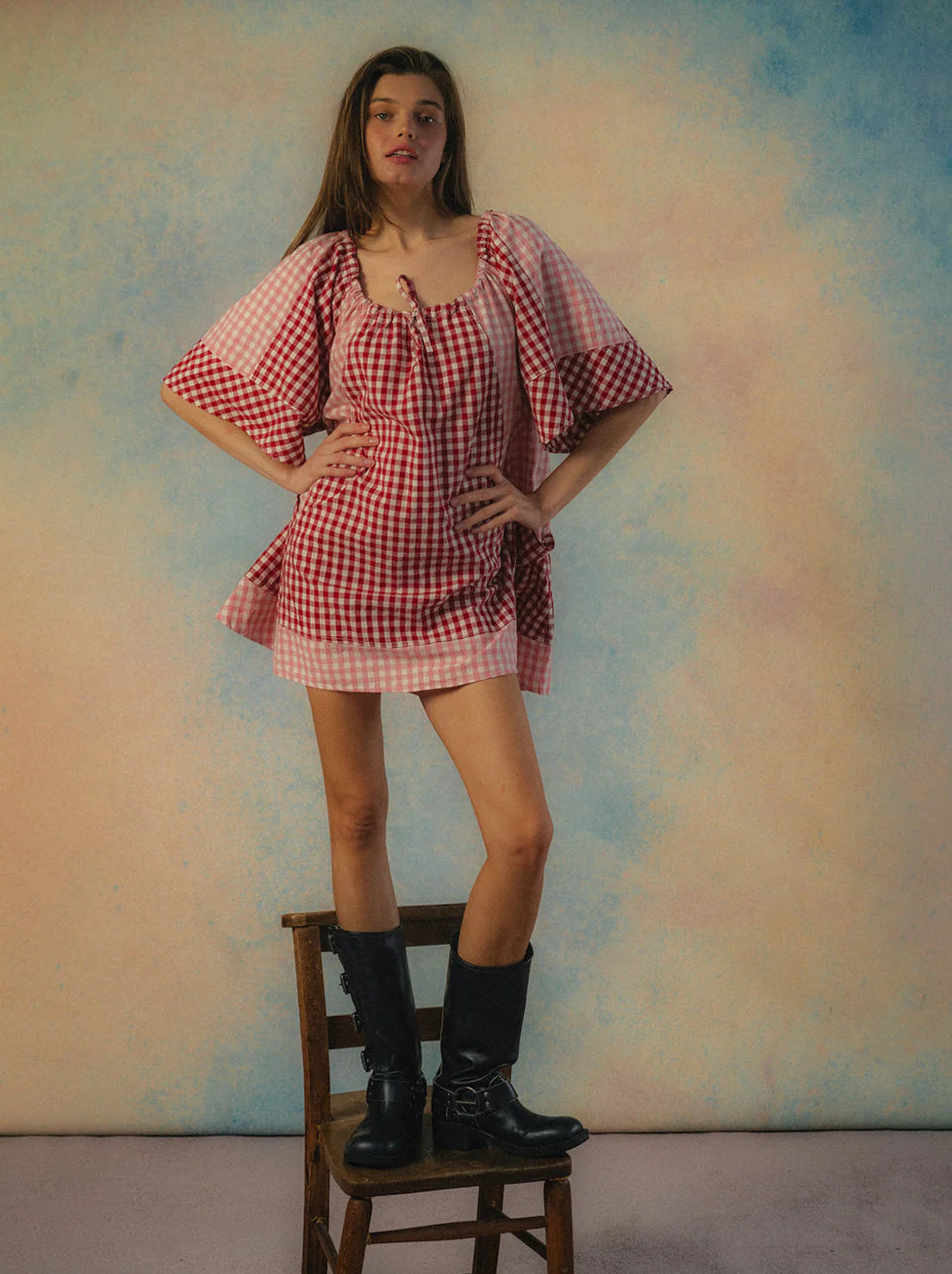 Bloom Check Dress