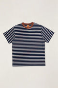 Vintage Stripe SS T-Shirt- Navy