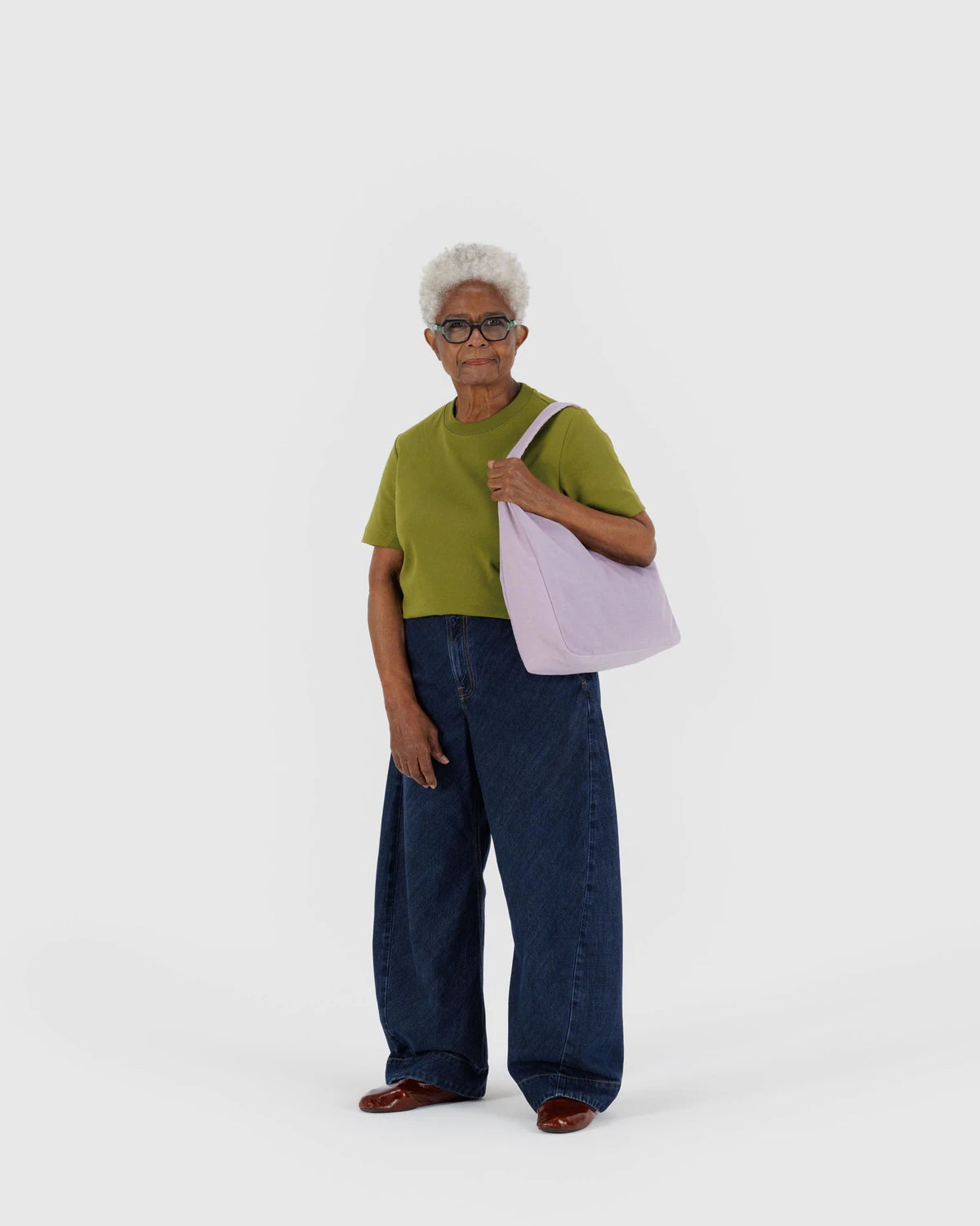 Nylon Shoulder Bag- Dusty Pink