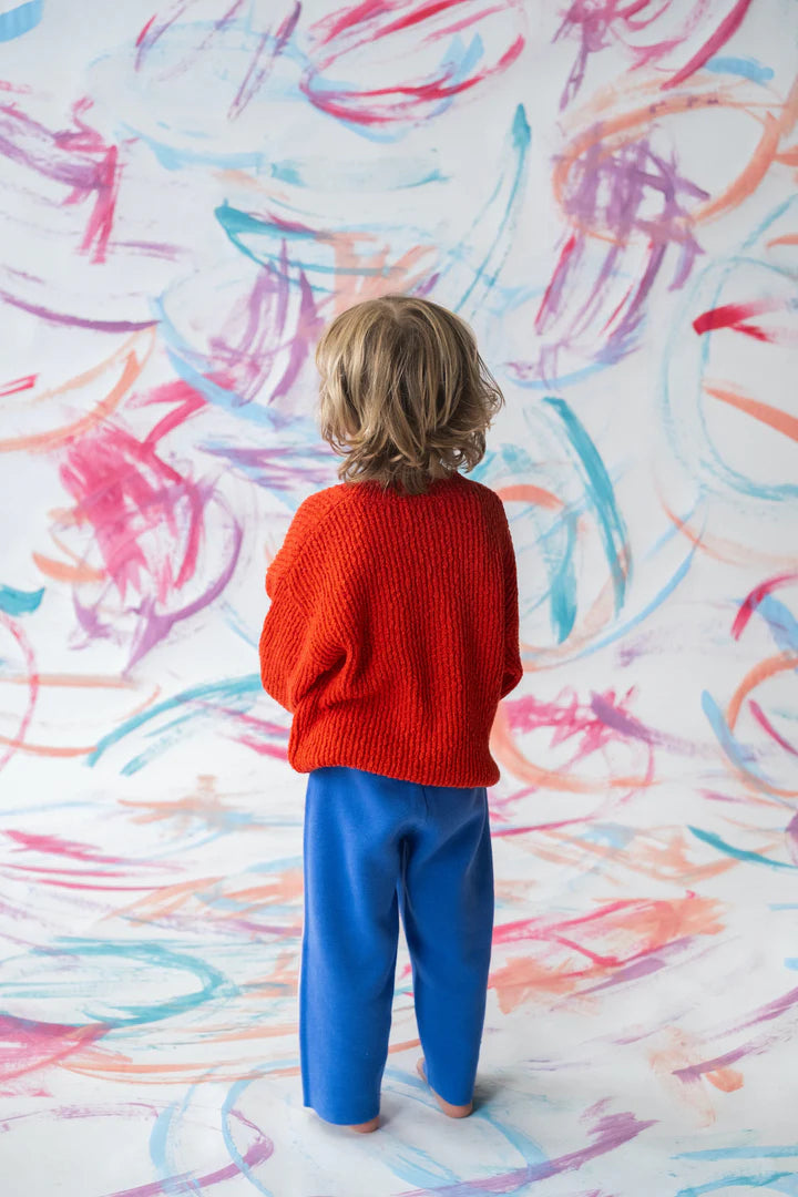 Organic Tape Milano Knit Pant- Cobalt