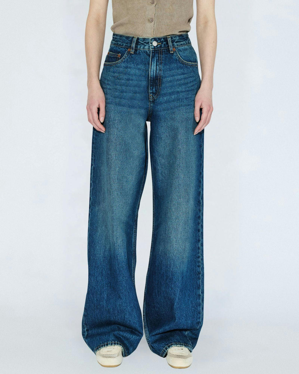 Donna Baggy Jeans - Stream Dark Fade Vintage