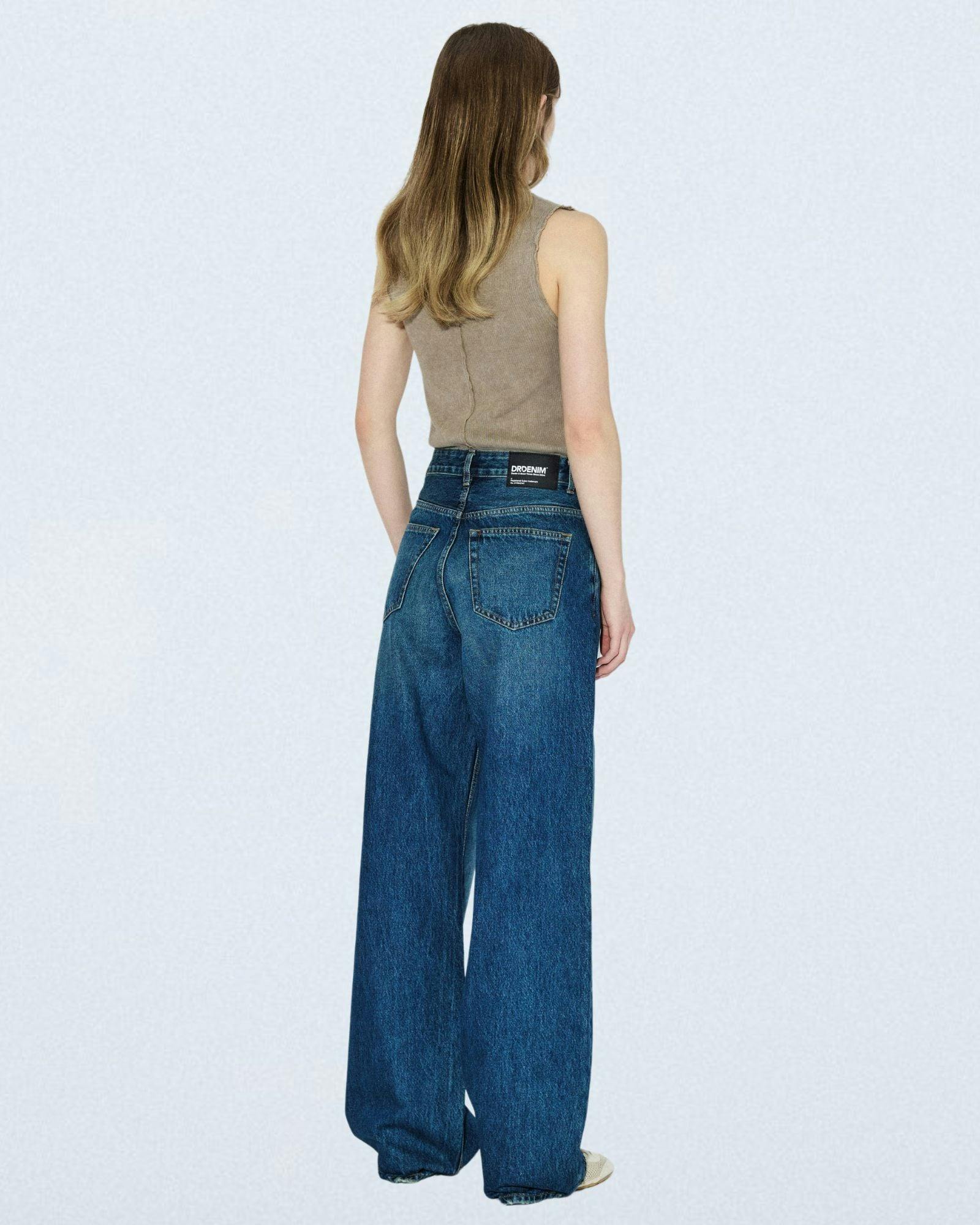 Donna Baggy Jeans - Stream Dark Fade Vintage
