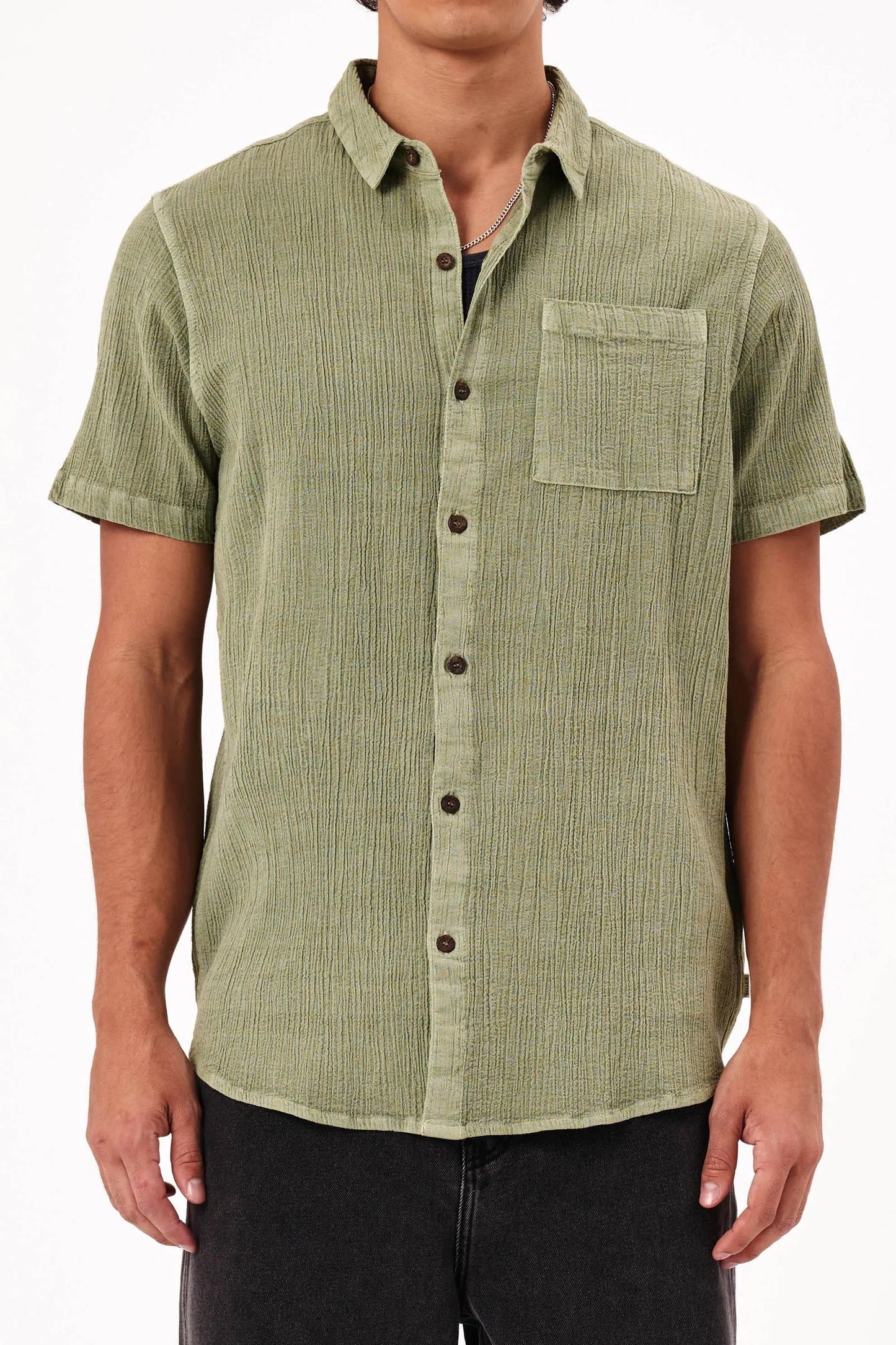 Bon Crepe Shirt- Pistachio