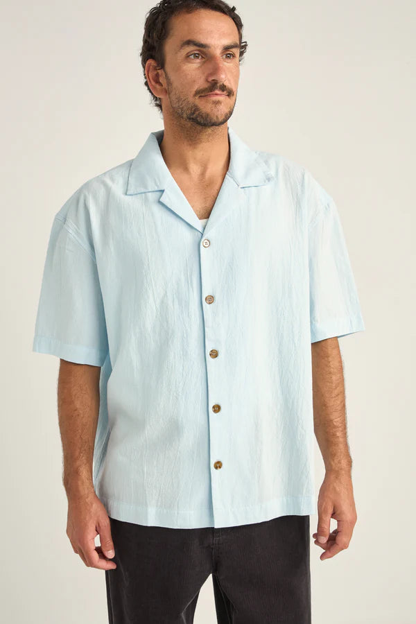 Textured SS Shirt - Blue