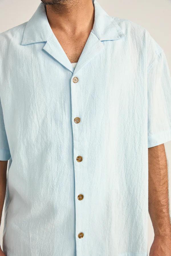 Textured SS Shirt - Blue