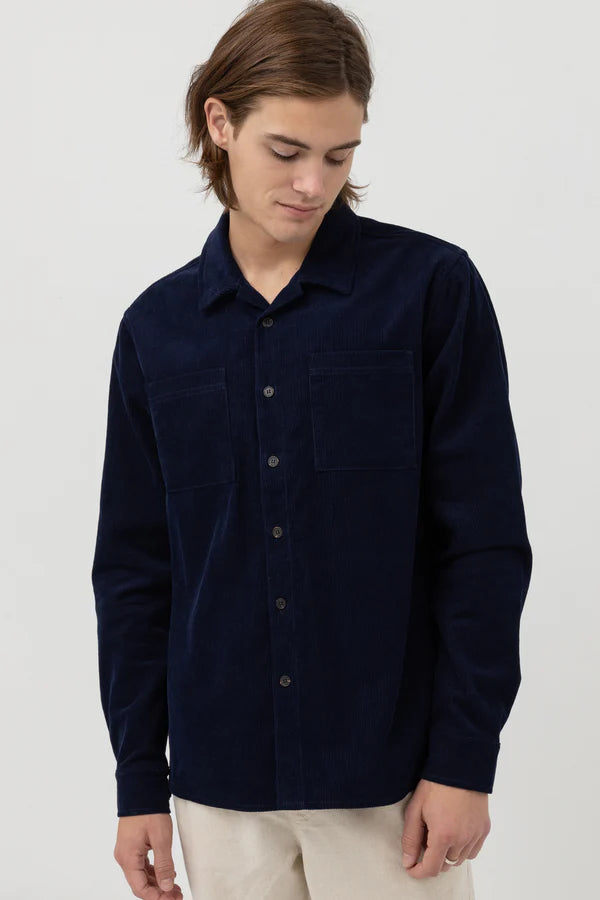 Corduroy LS Shirt- Navy