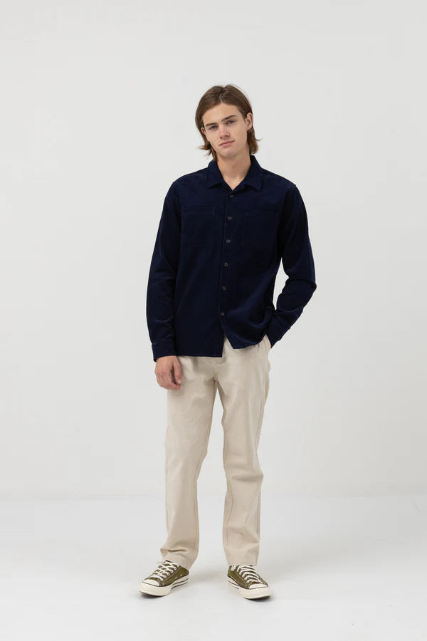 Corduroy LS Shirt- Navy