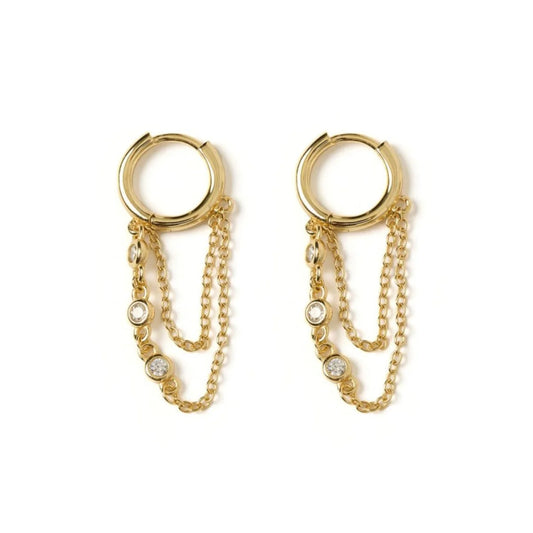 Amaretto Gold Huggie Earring's