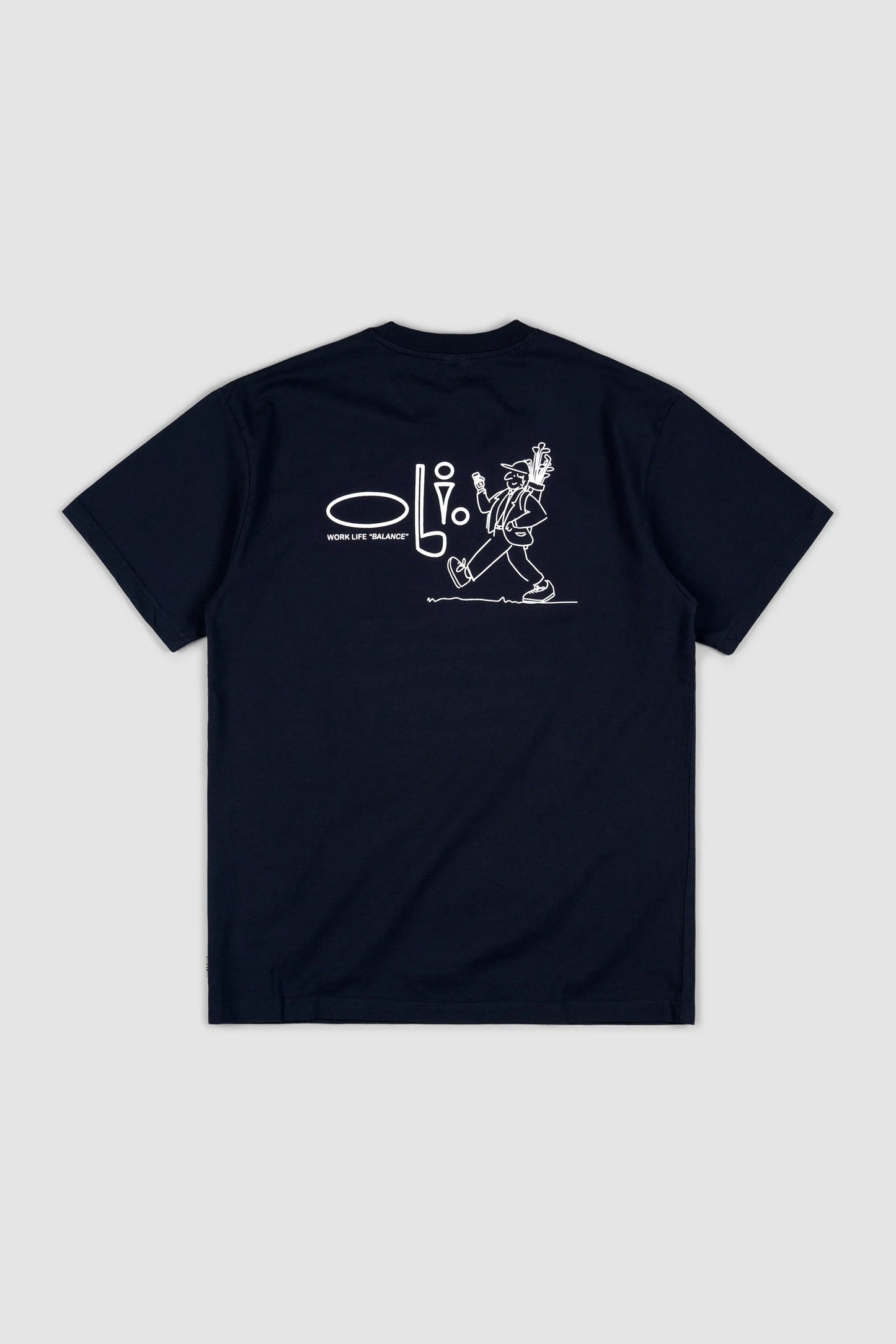 Work Life Balance Back Print Tee - Navy