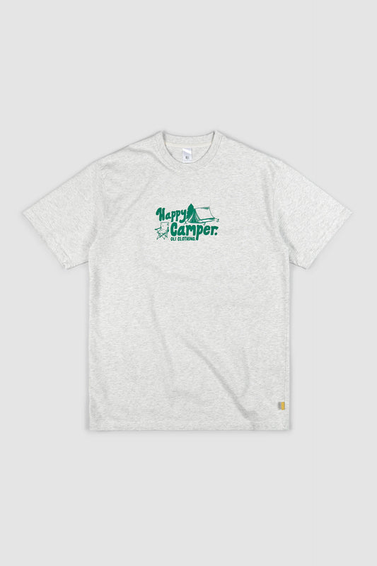 Happy Camper Tee - Snow Marle