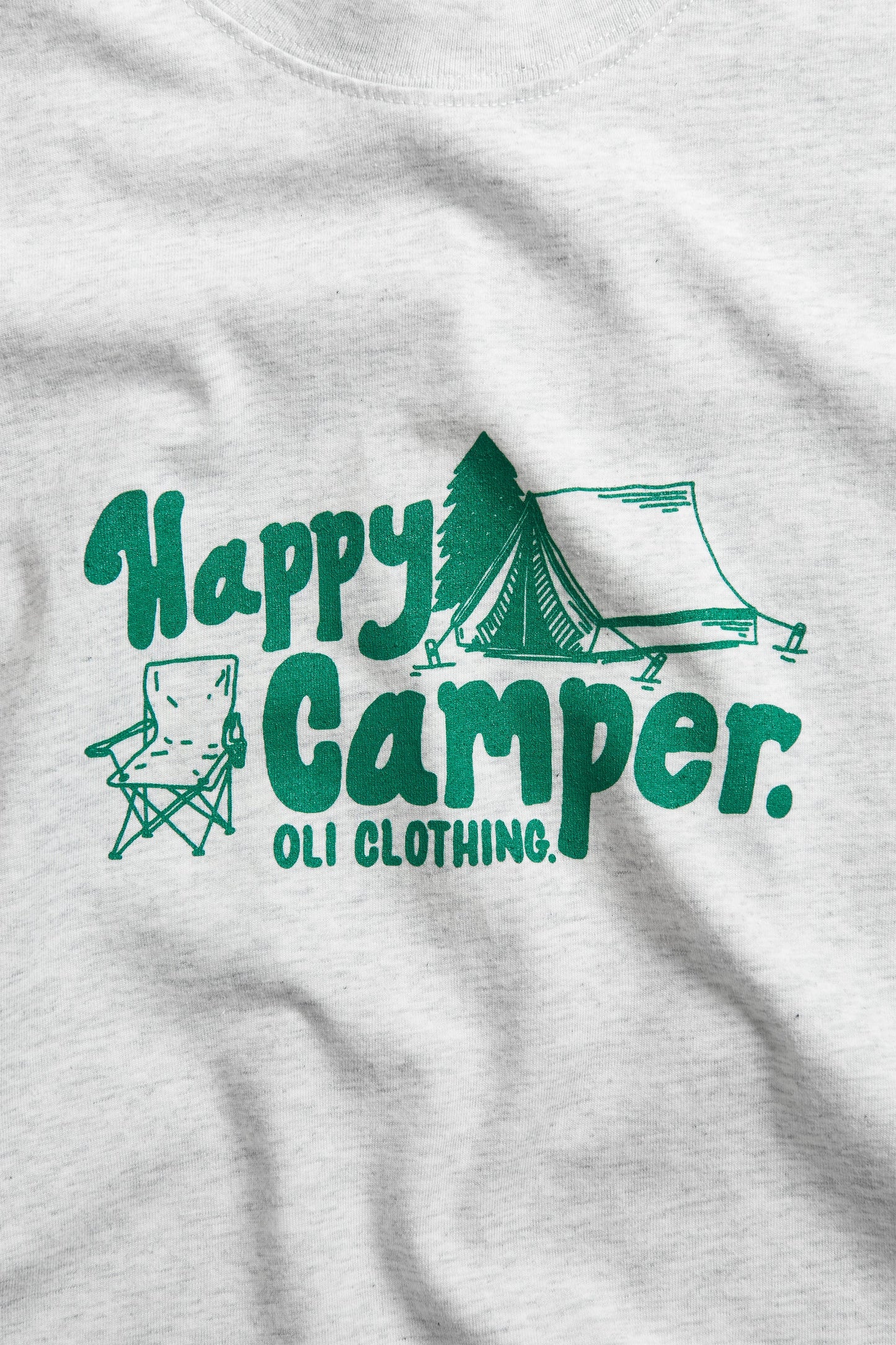 Happy Camper Tee - Snow Marle