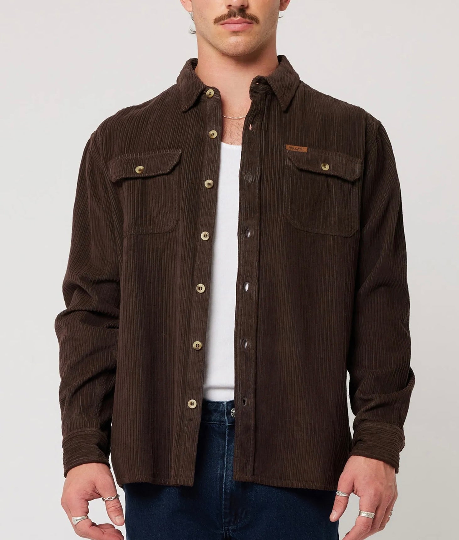 Trailer Chunky Cord Shirt - Brown