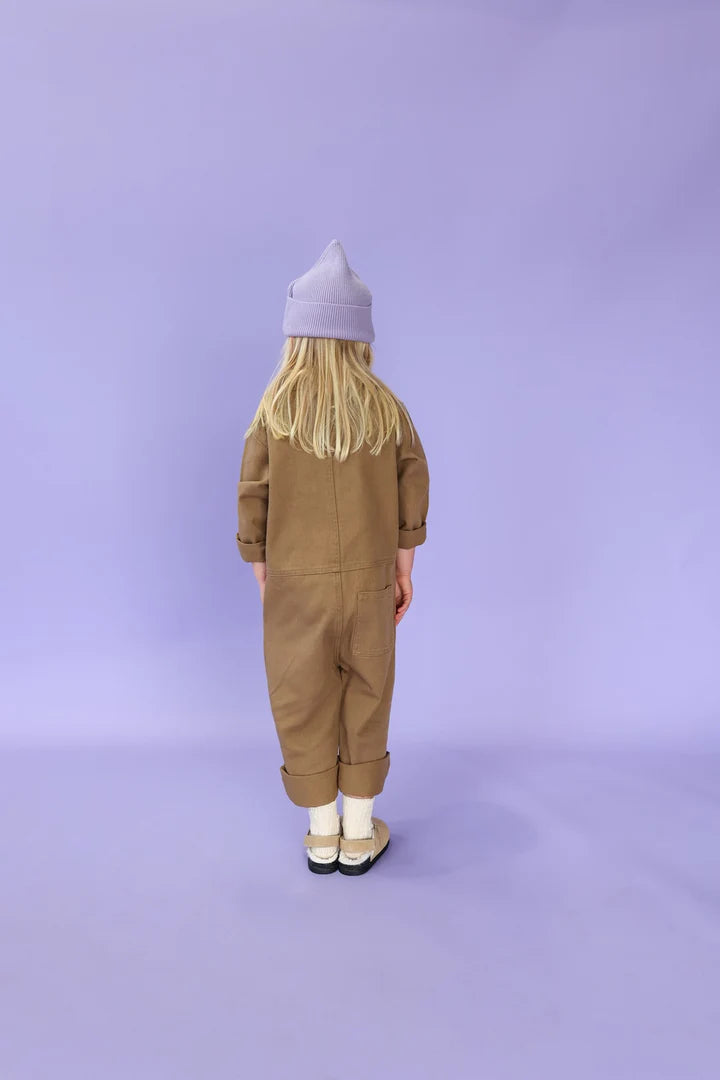 Organic Ribbed Super Pixie Beanie - Mauve