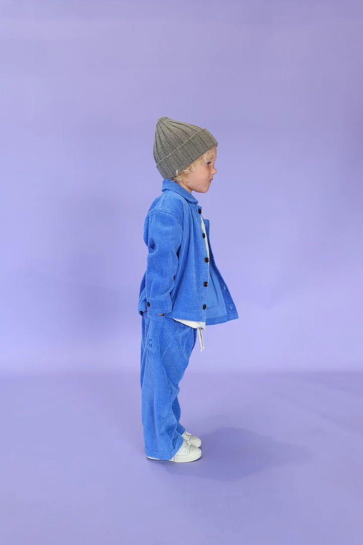 Merino Blend Ribbed Beanie - Grey